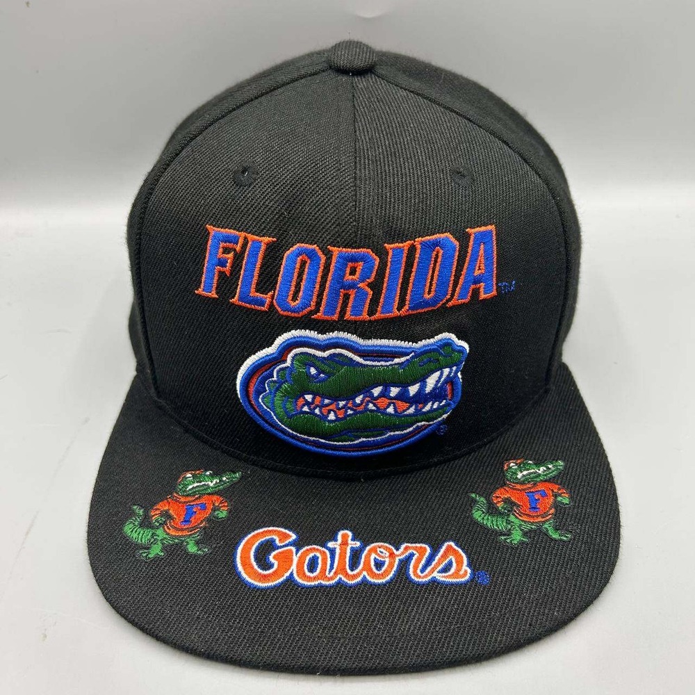 Florida Gators Hat Men Black Embroidered Mitchell & Ness Snap Back